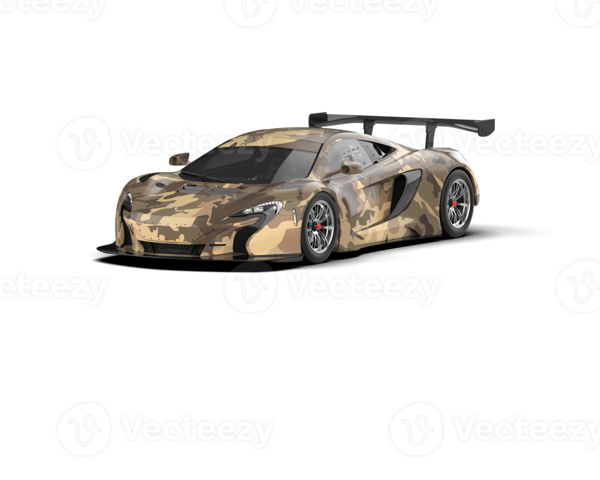 Realistic race car isolated on background. 3d rendering - illustration png