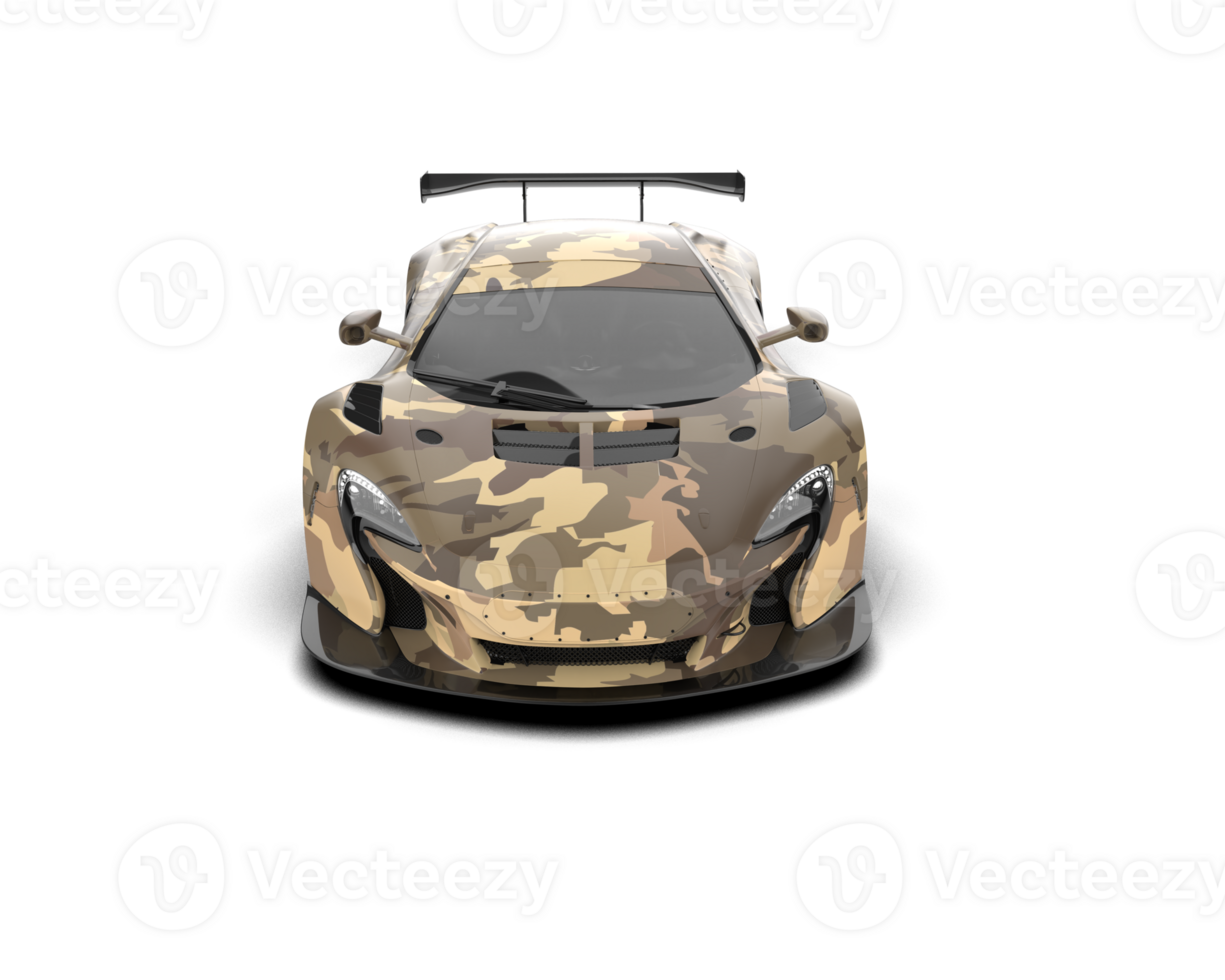 Realistic race car isolated on background. 3d rendering - illustration png