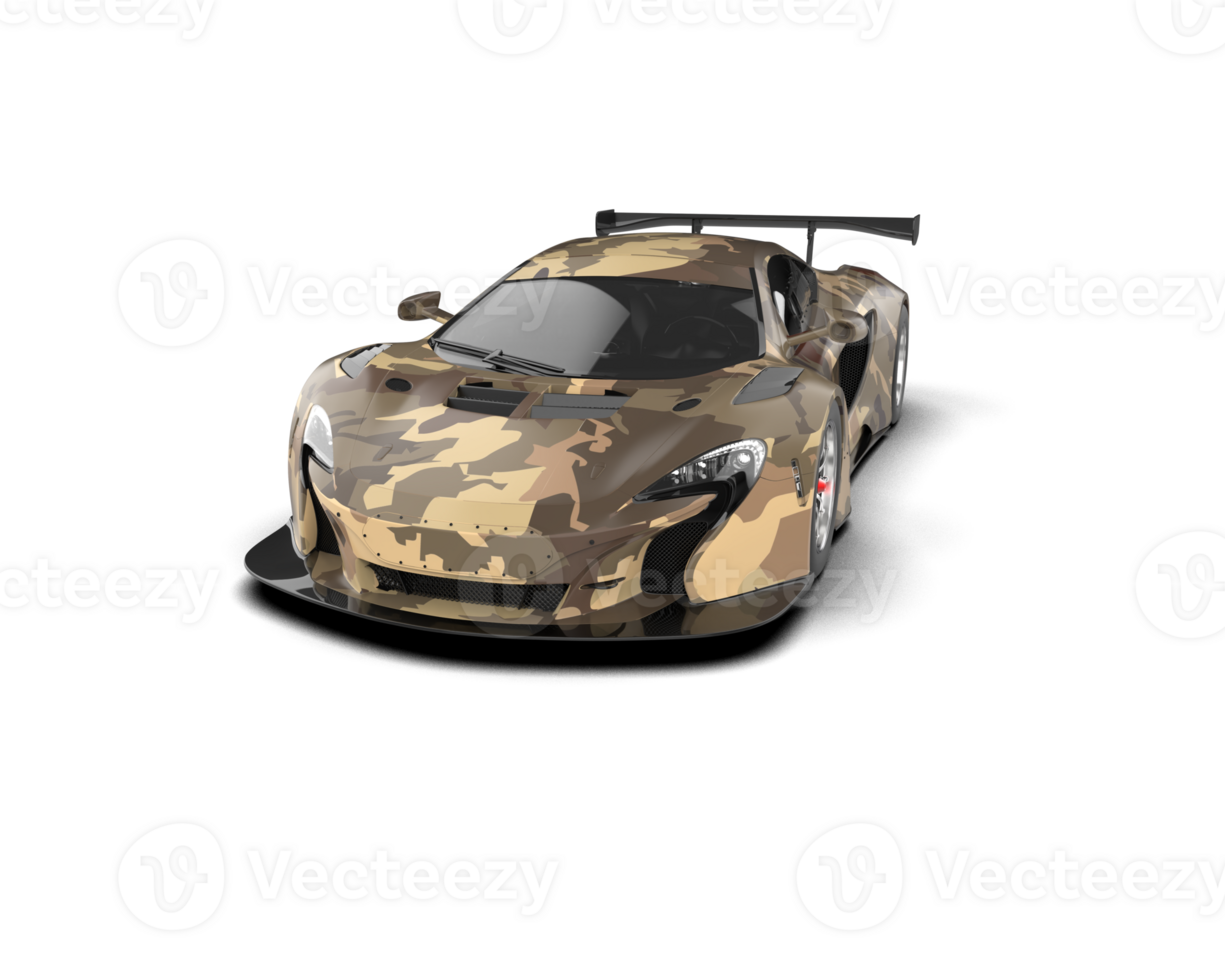 Realistic race car isolated on background. 3d rendering - illustration png