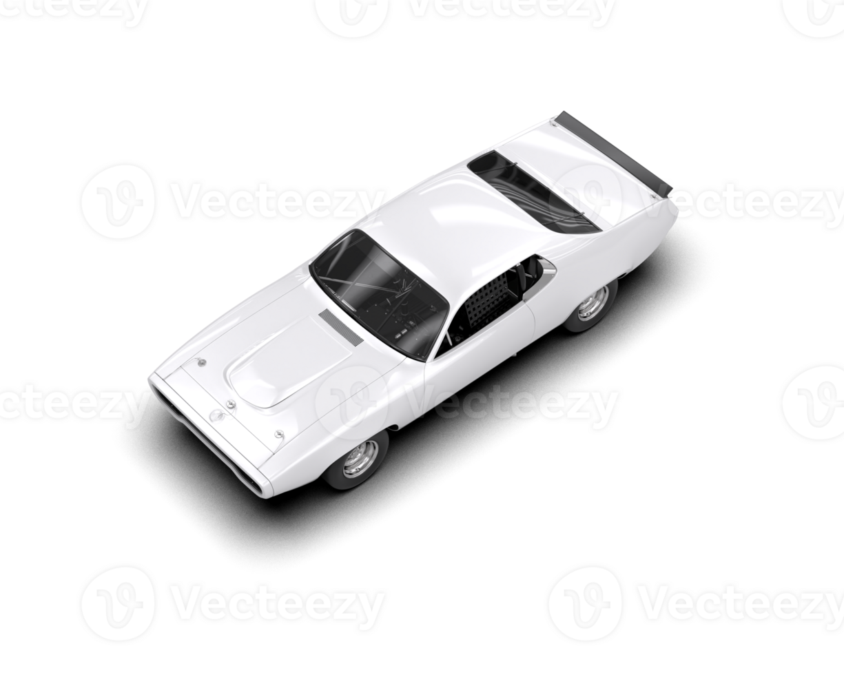 Realistic race car isolated on background. 3d rendering - illustration png