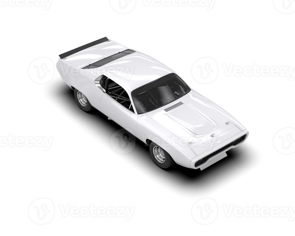 Realistic race car isolated on background. 3d rendering - illustration png