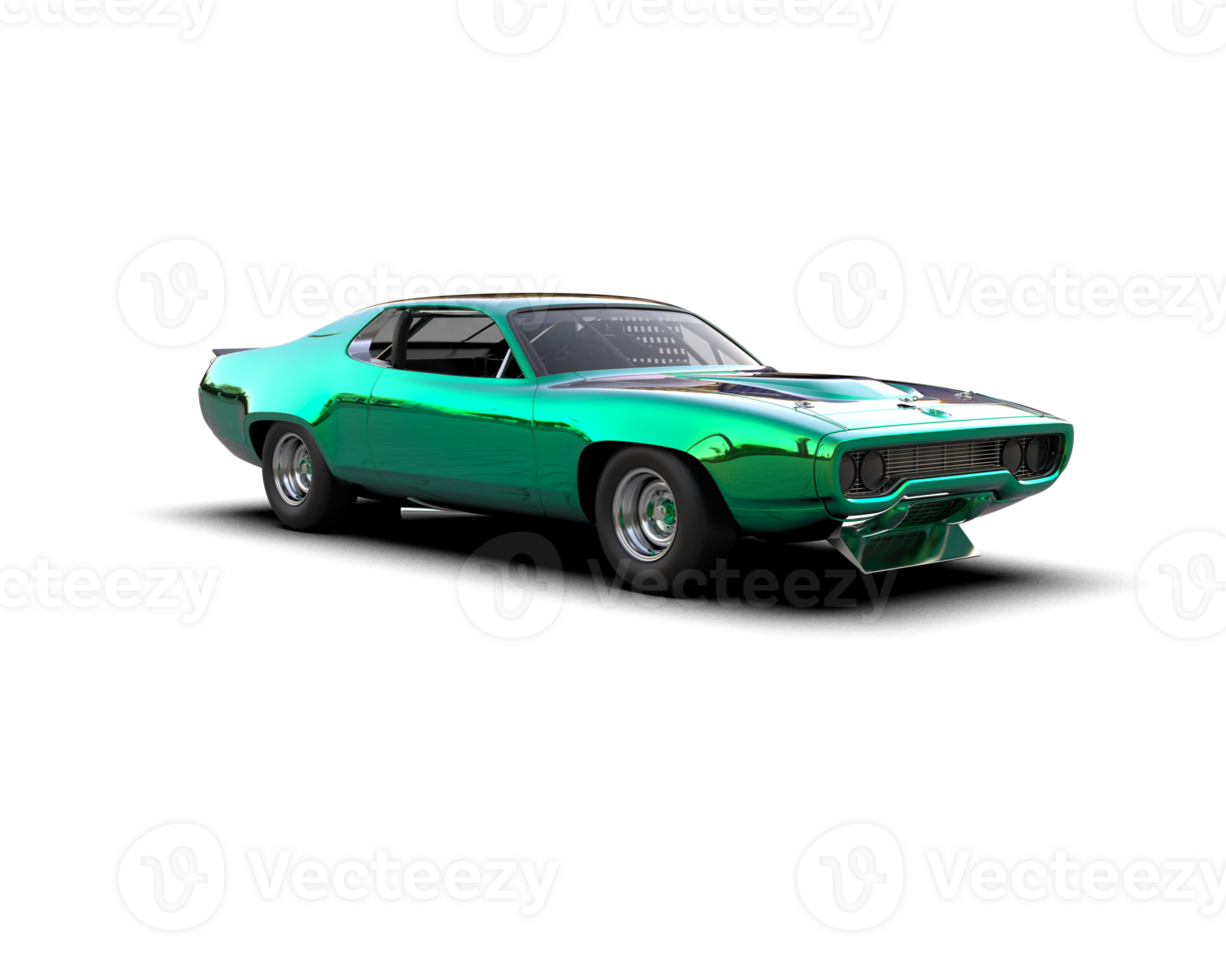 Realistic race car isolated on background. 3d rendering - illustration png