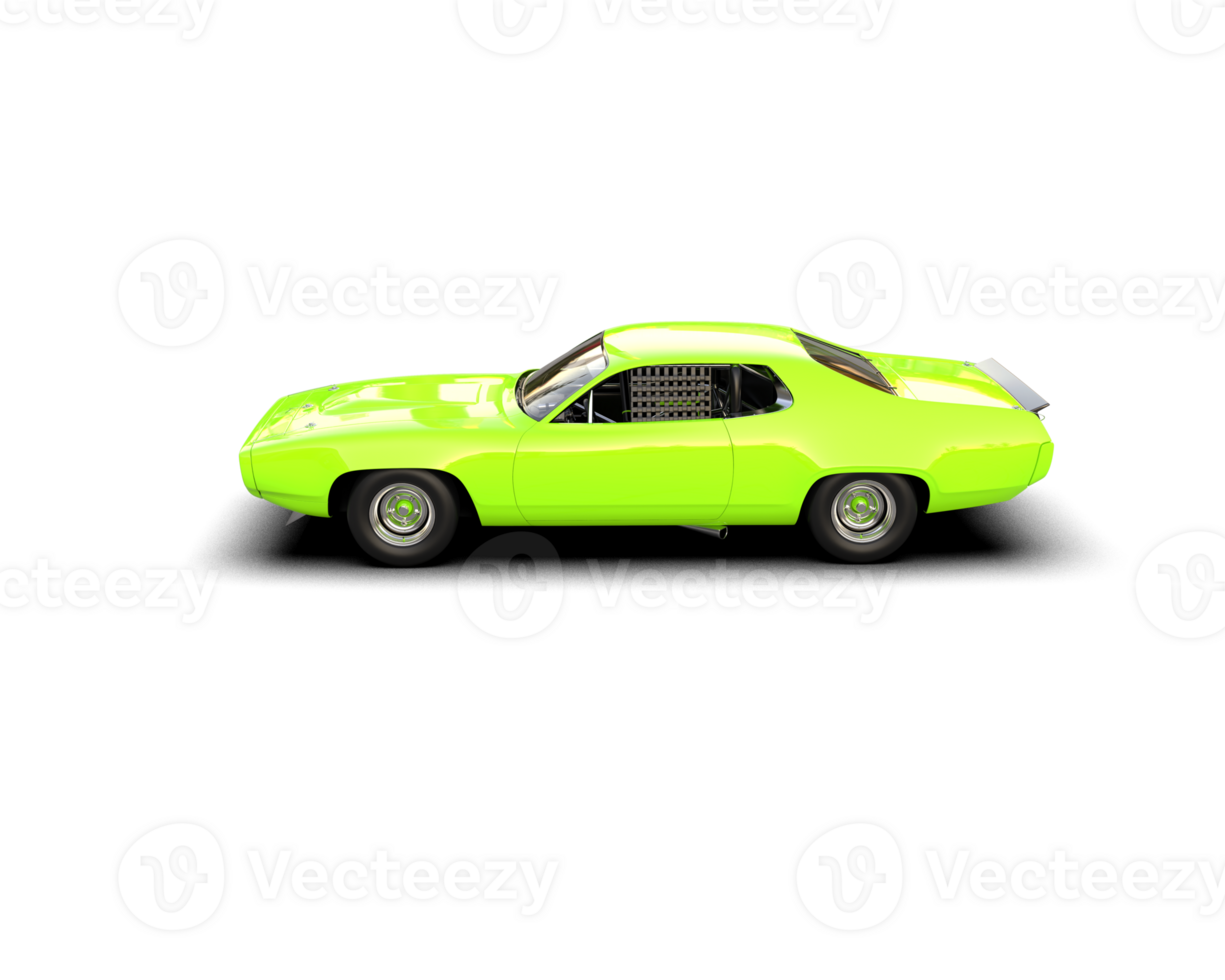 Realistic race car isolated on background. 3d rendering - illustration png