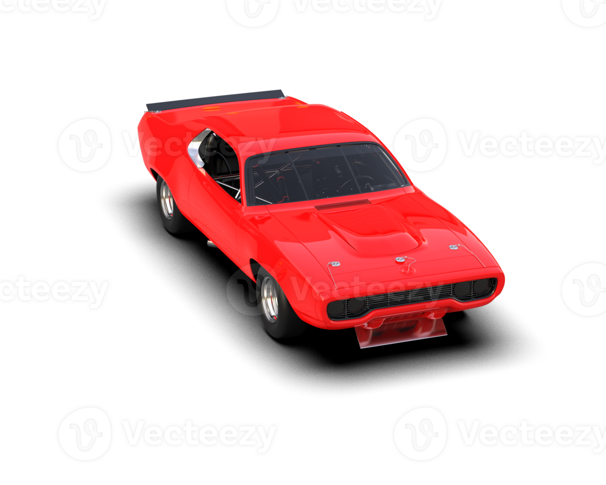 Realistic race car isolated on background. 3d rendering - illustration png
