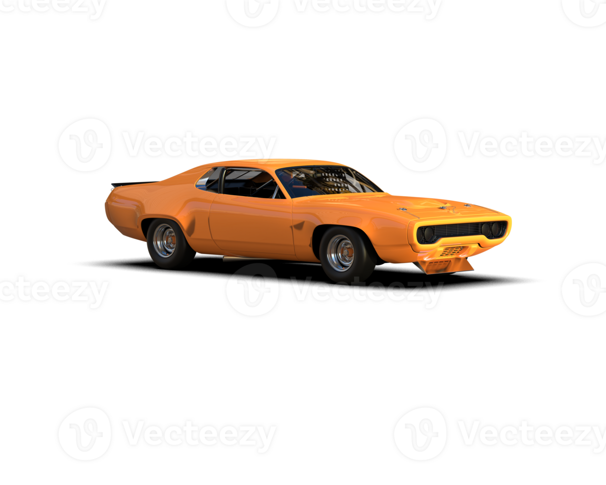 Realistic race car isolated on background. 3d rendering - illustration png