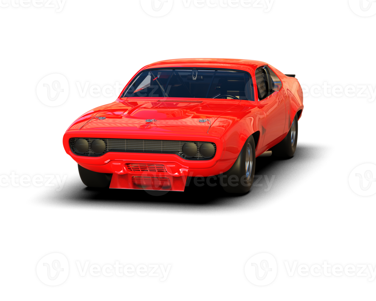 Realistic race car isolated on background. 3d rendering - illustration png
