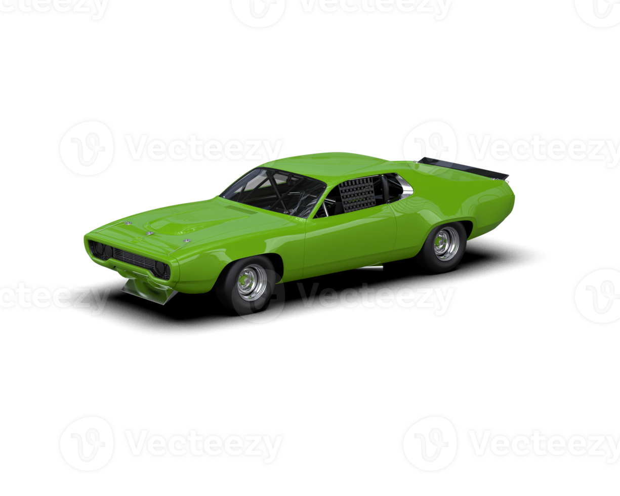 Realistic race car isolated on background. 3d rendering - illustration png