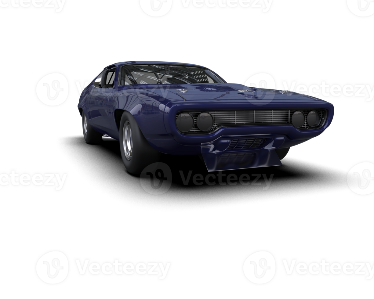 Realistic race car isolated on background. 3d rendering - illustration png