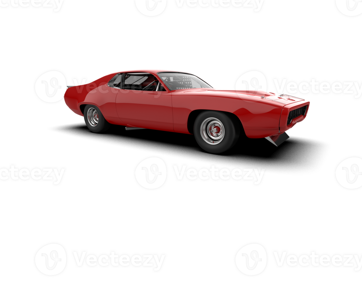 Realistic race car isolated on background. 3d rendering - illustration png