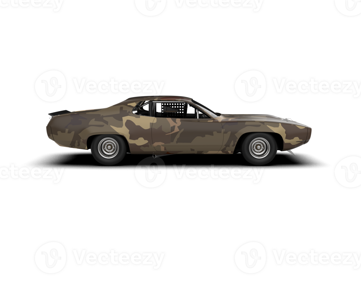Realistic race car isolated on background. 3d rendering - illustration png