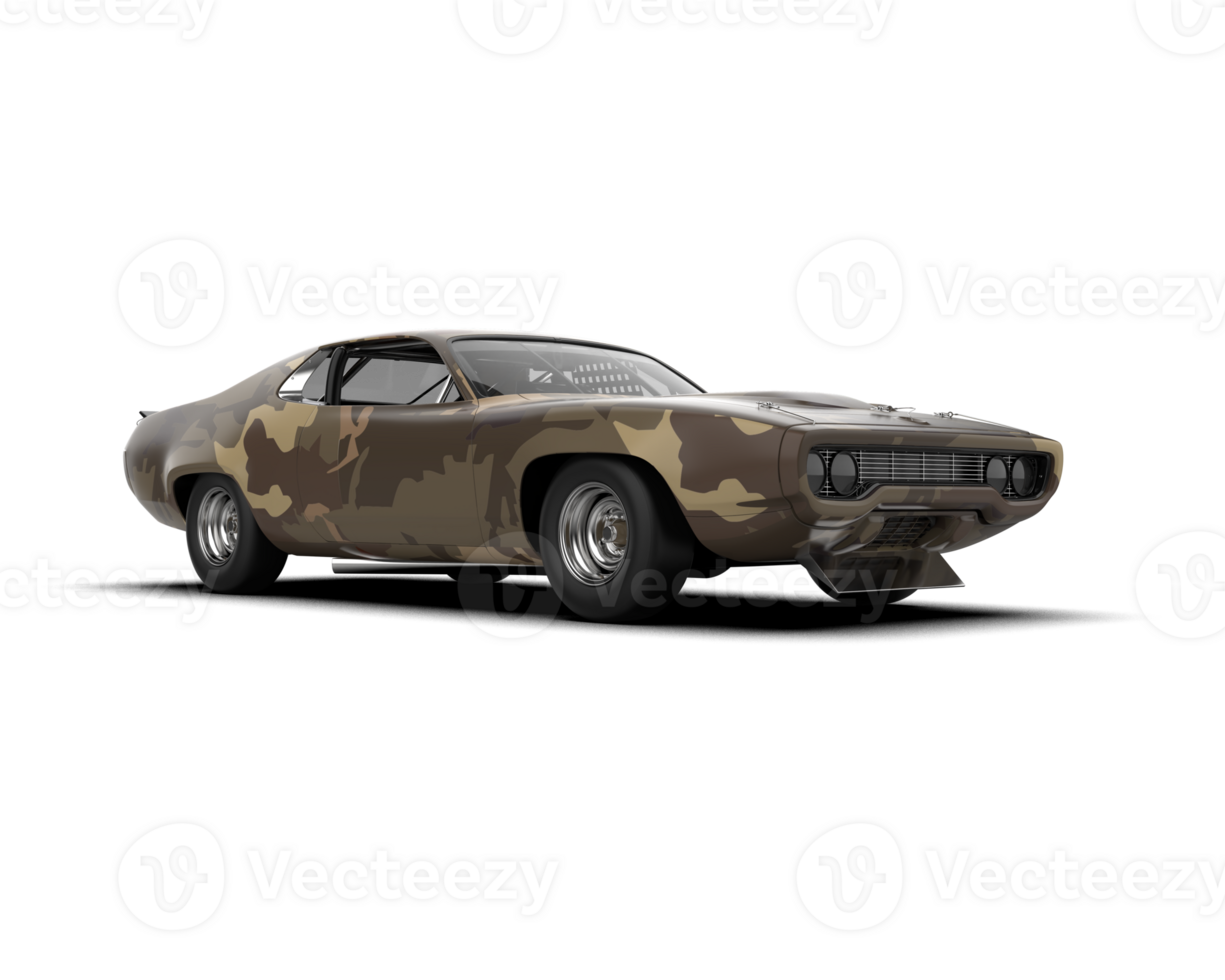 Realistic race car isolated on background. 3d rendering - illustration png
