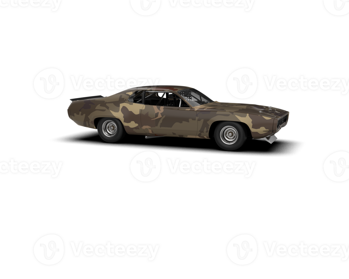Realistic race car isolated on background. 3d rendering - illustration png