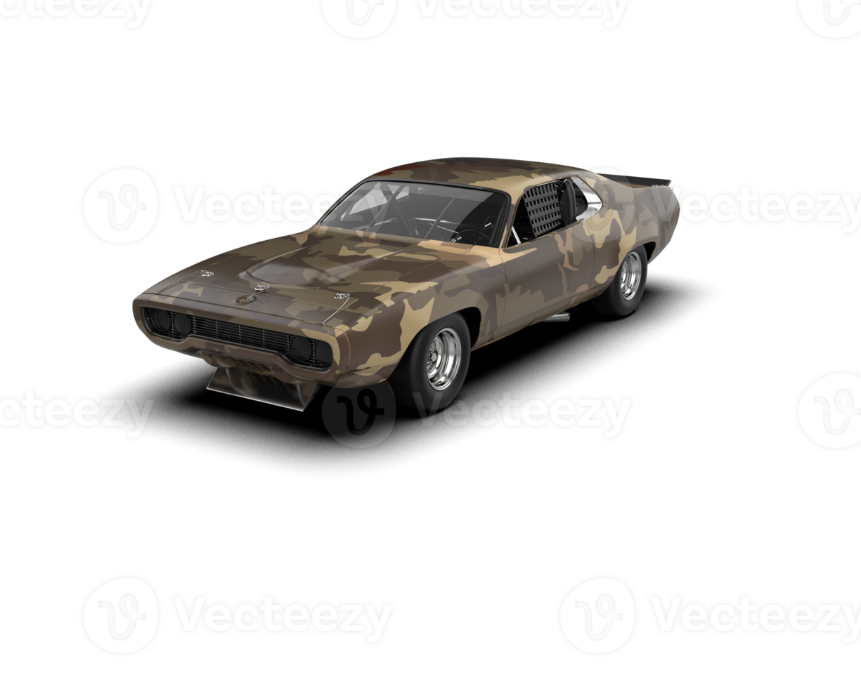 Realistic race car isolated on background. 3d rendering - illustration png
