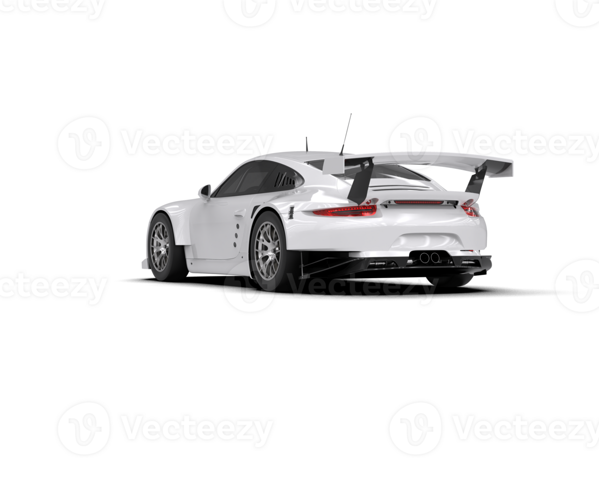 Realistic race car isolated on background. 3d rendering - illustration png
