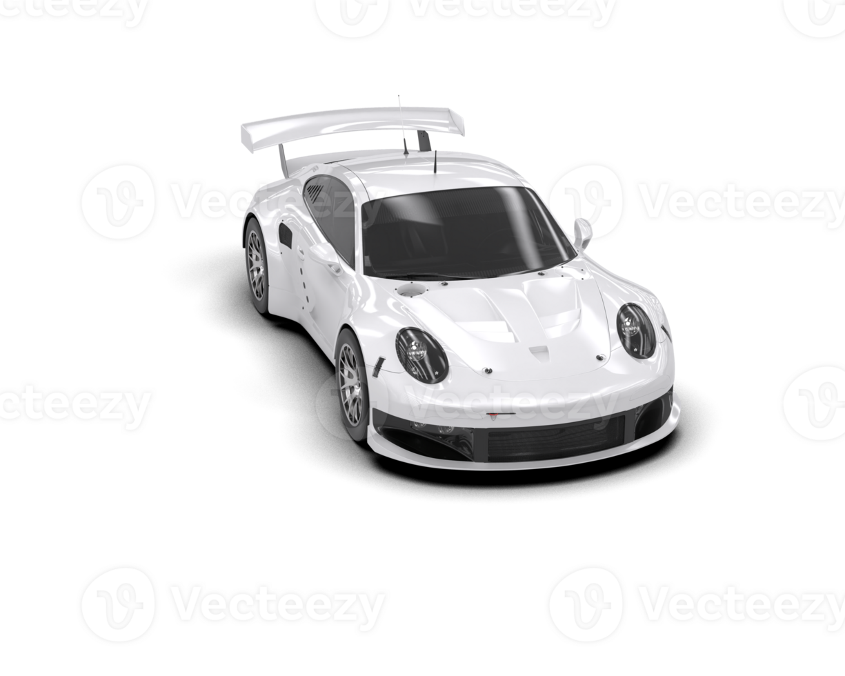 Realistic race car isolated on background. 3d rendering - illustration png