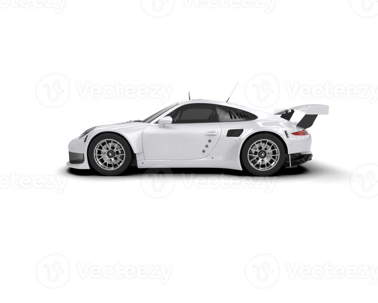 Realistic race car isolated on background. 3d rendering - illustration png