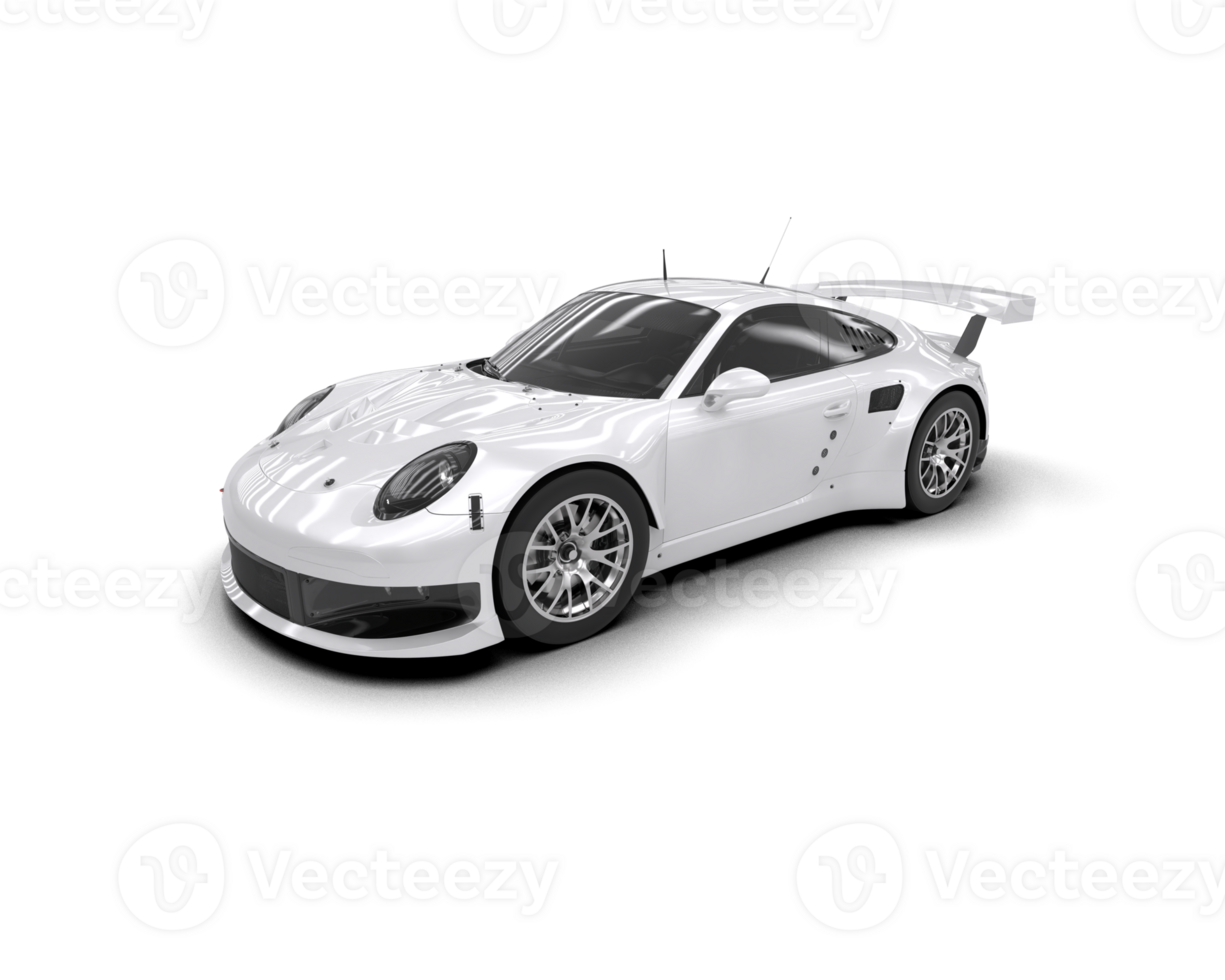 Realistic race car isolated on background. 3d rendering - illustration png