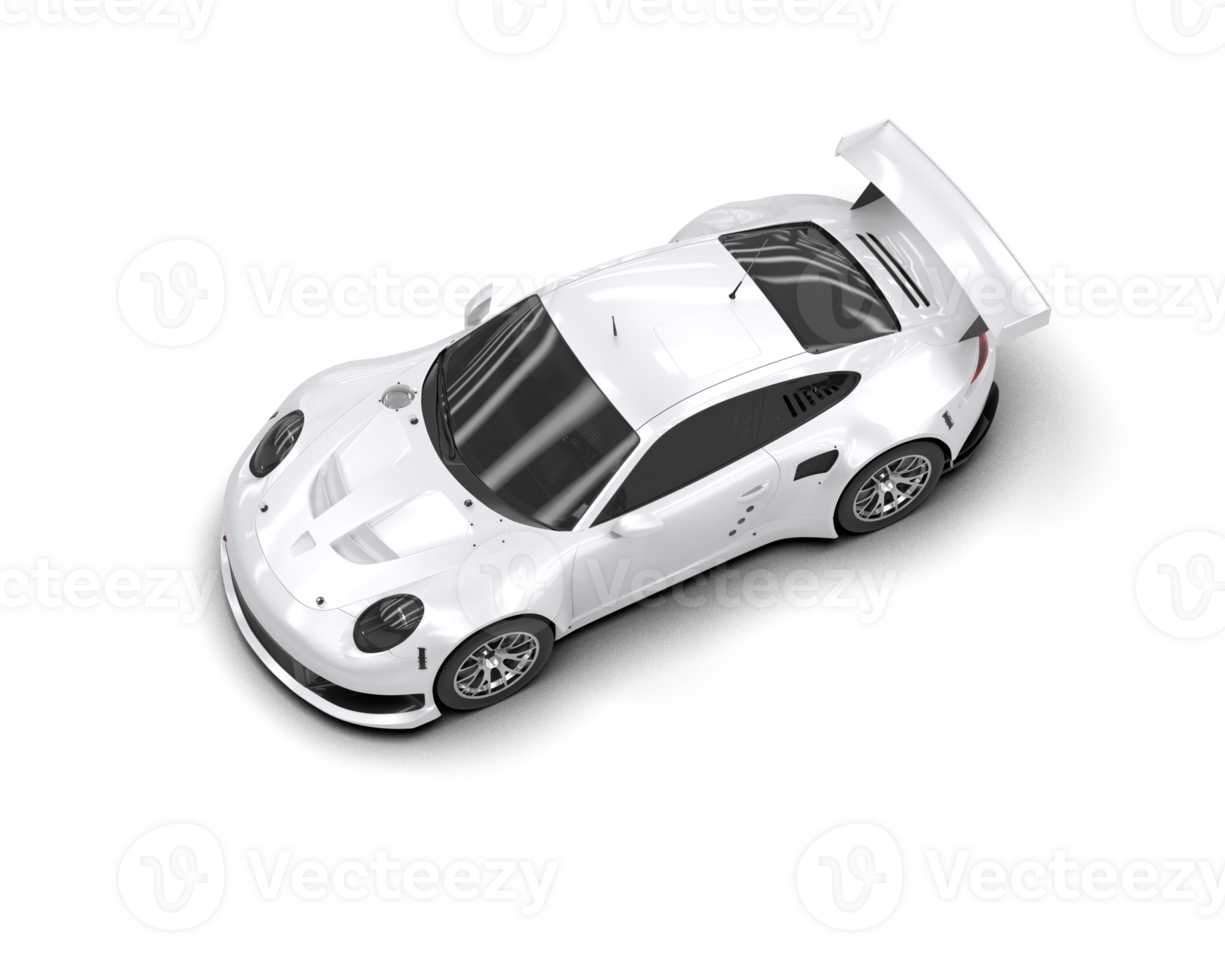Realistic race car isolated on background. 3d rendering - illustration png