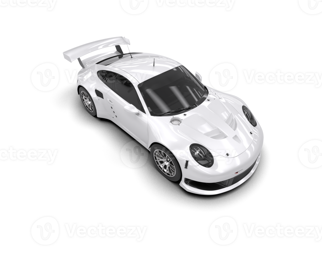 Realistic race car isolated on background. 3d rendering - illustration png