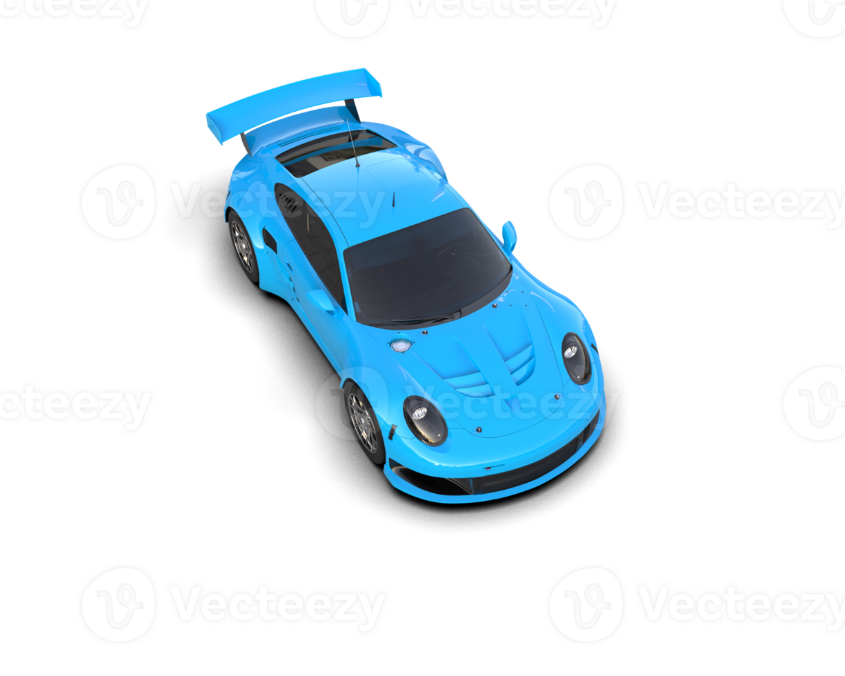 Realistic race car isolated on background. 3d rendering - illustration png
