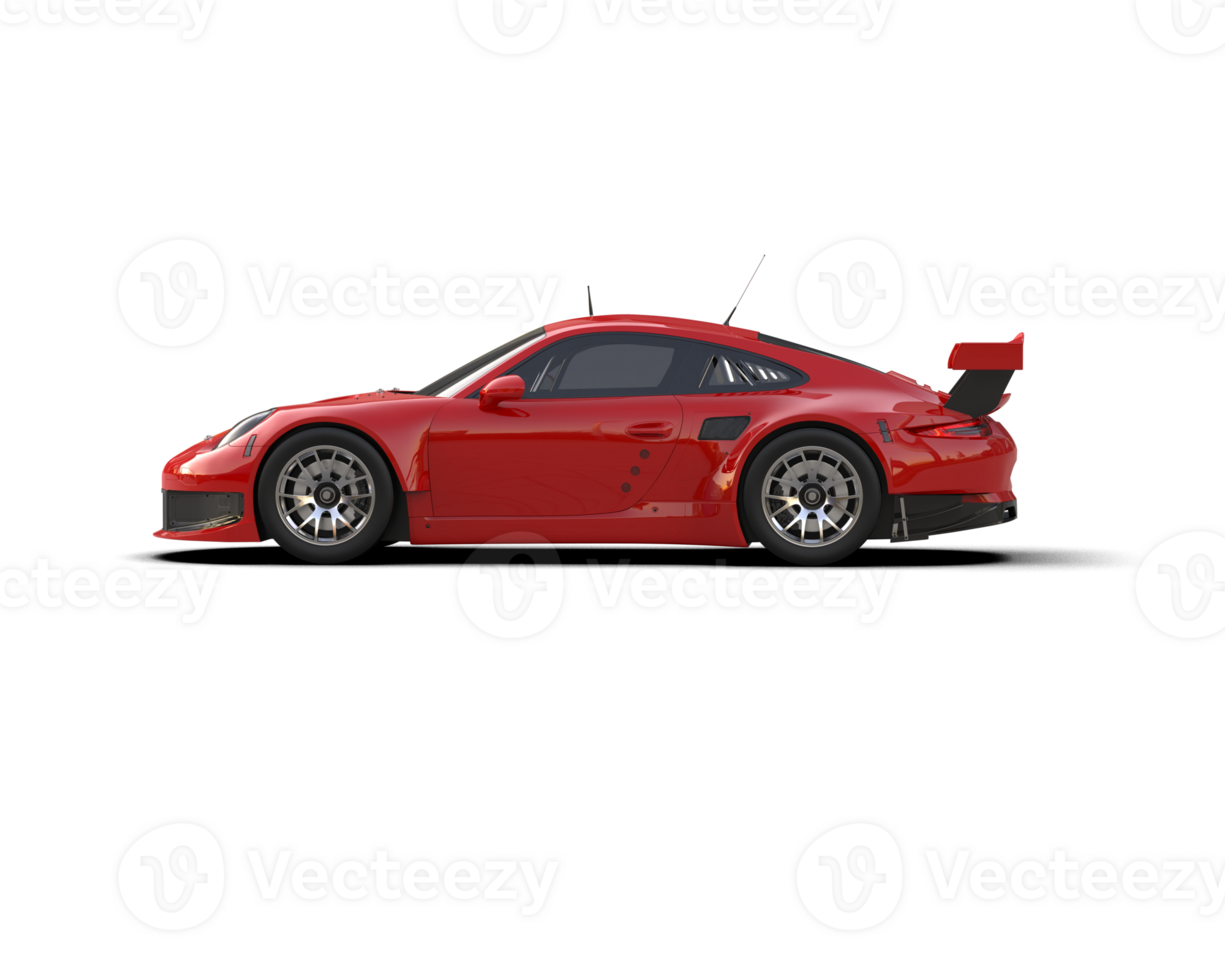 Realistic race car isolated on background. 3d rendering - illustration png