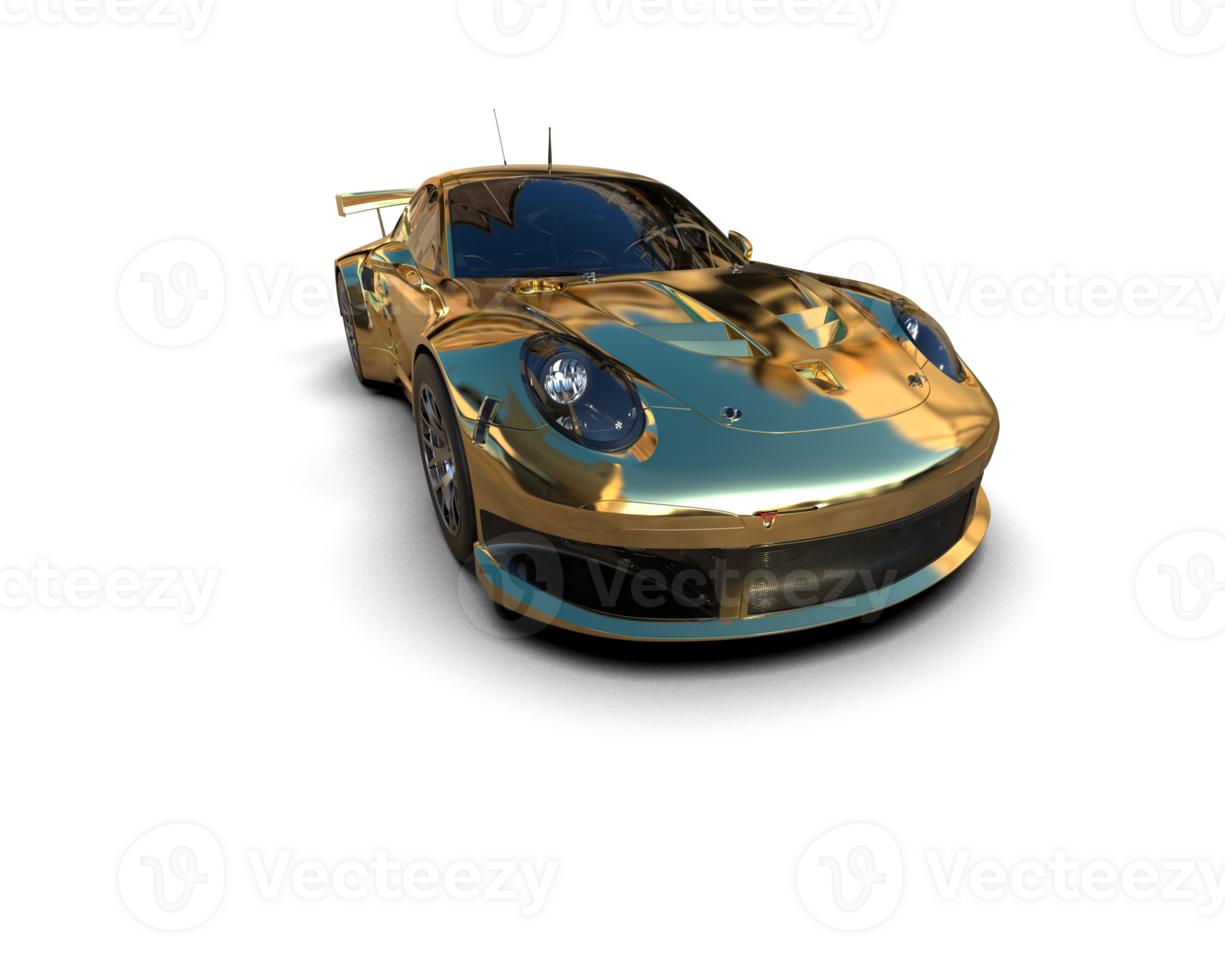 Realistic race car isolated on background. 3d rendering - illustration png