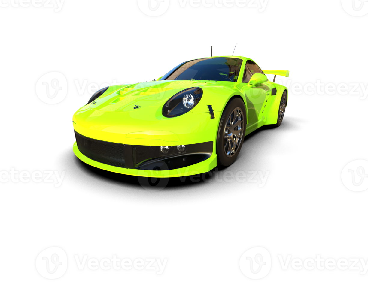 Realistic race car isolated on background. 3d rendering - illustration png