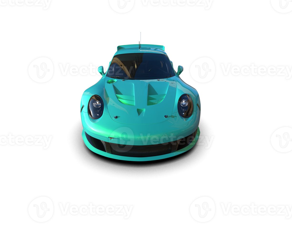 Realistic race car isolated on background. 3d rendering - illustration png