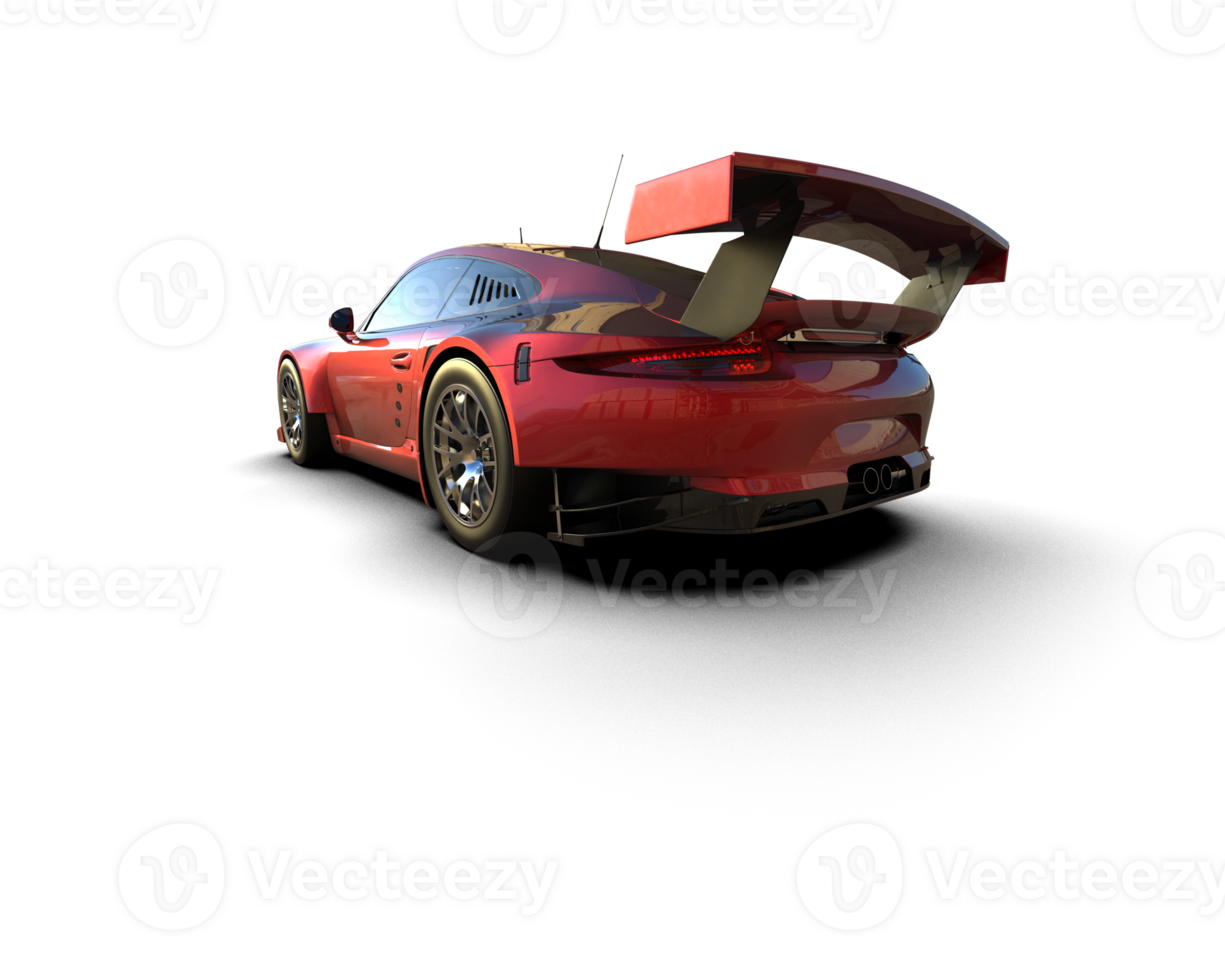 Realistic race car isolated on background. 3d rendering - illustration png