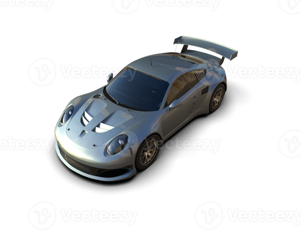 Realistic race car isolated on background. 3d rendering - illustration png