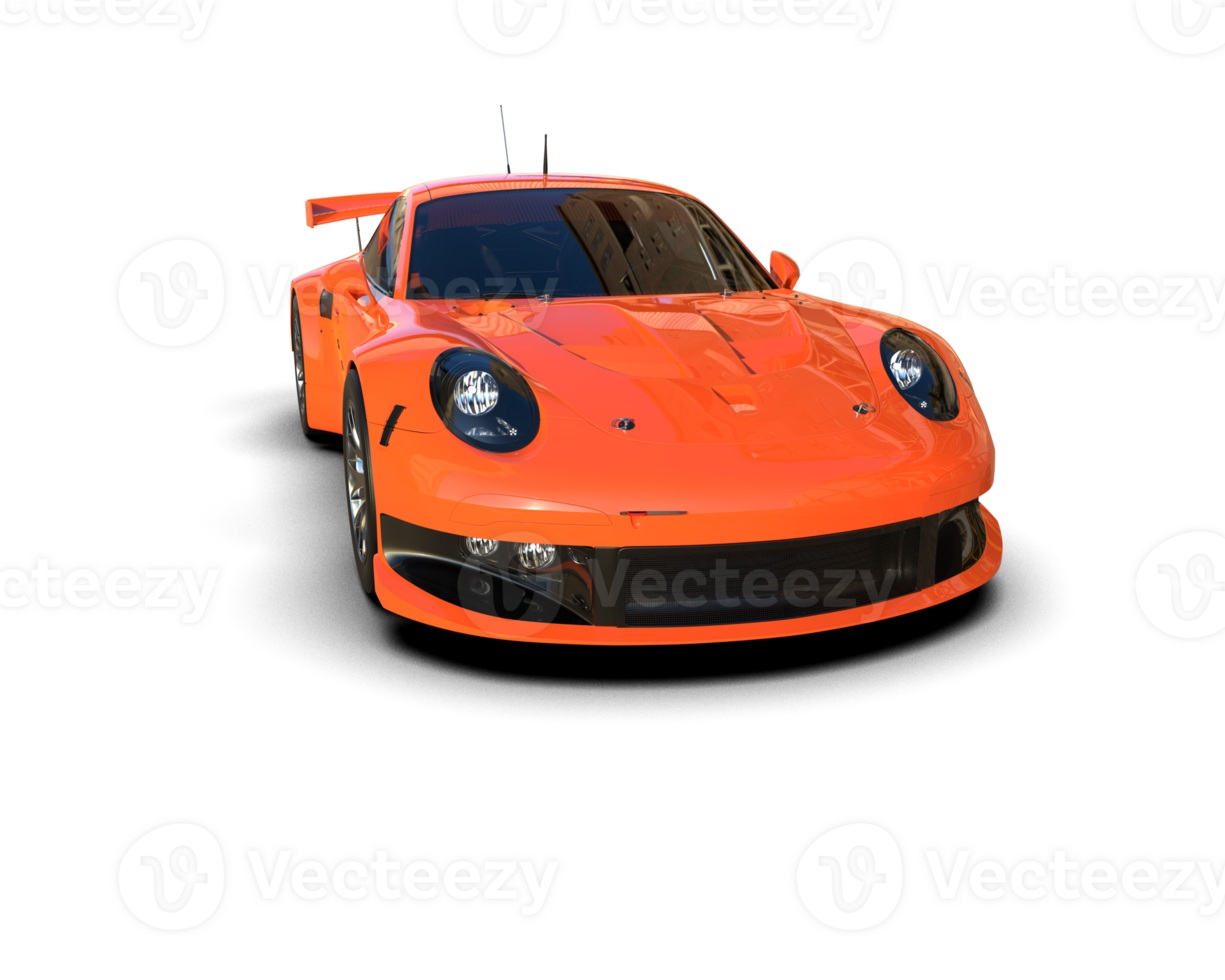 Realistic race car isolated on background. 3d rendering - illustration png