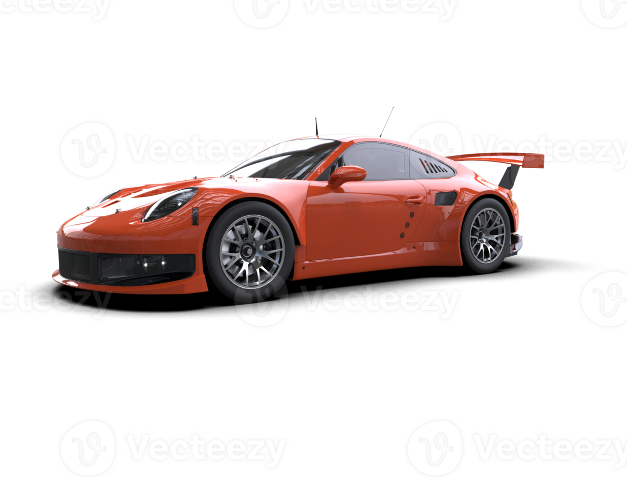 Realistic race car isolated on background. 3d rendering - illustration png