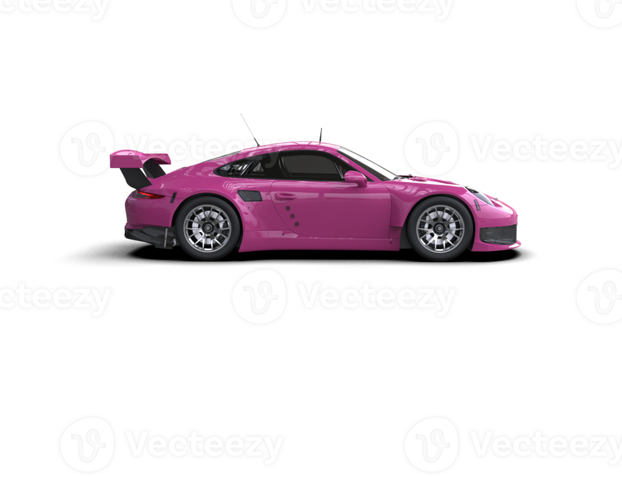 Realistic race car isolated on background. 3d rendering - illustration png