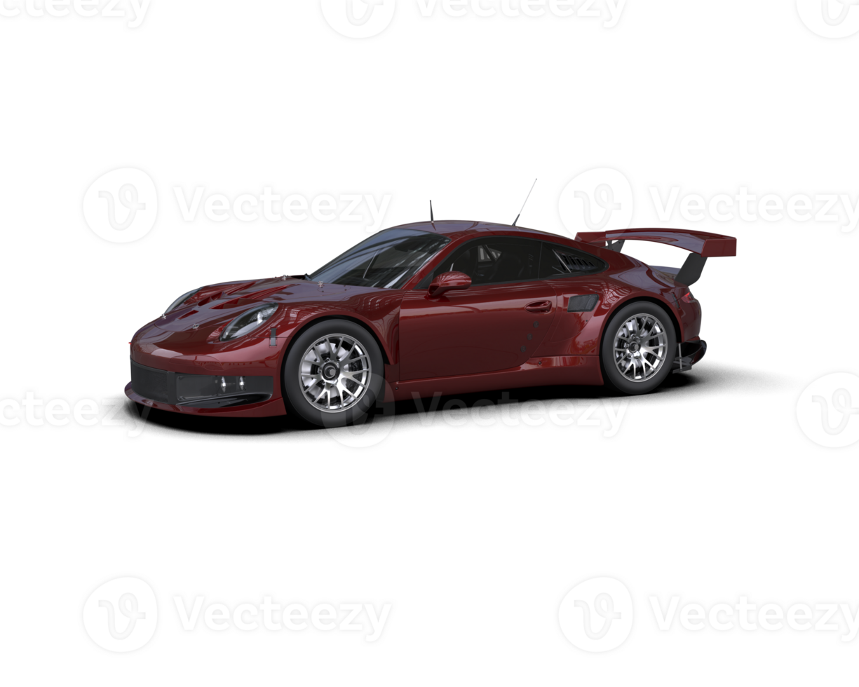 Realistic race car isolated on background. 3d rendering - illustration png