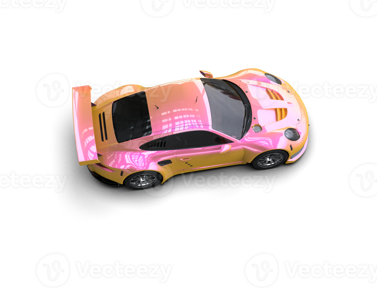 Realistic race car isolated on background. 3d rendering - illustration png