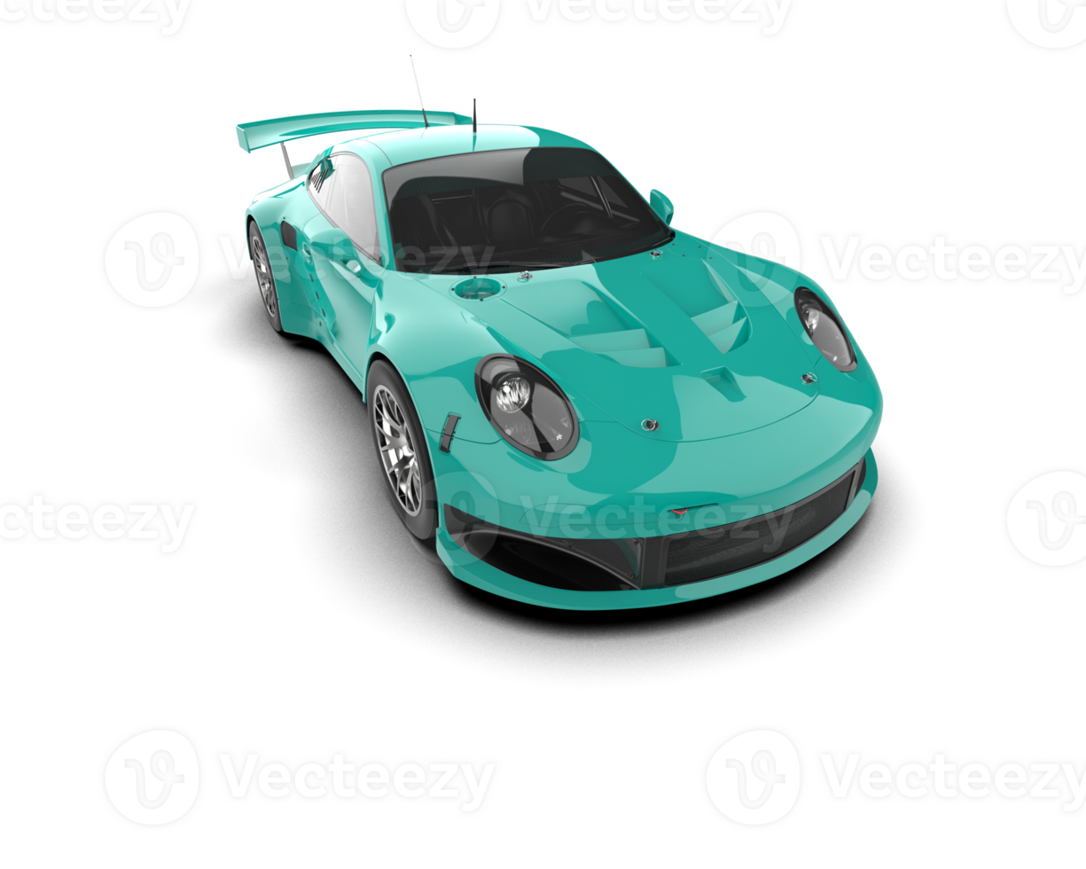 Realistic race car isolated on background. 3d rendering - illustration png
