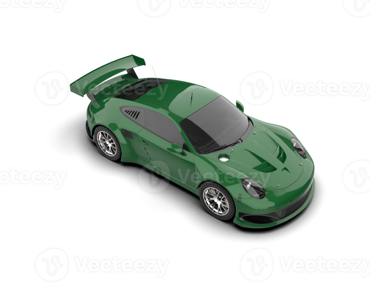 Realistic race car isolated on background. 3d rendering - illustration png
