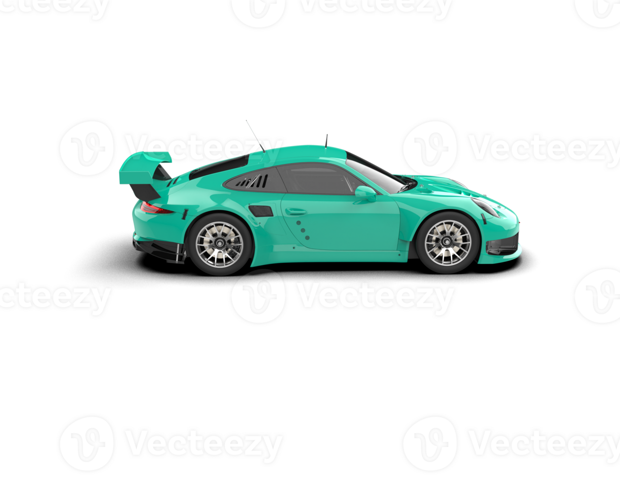 Realistic race car isolated on background. 3d rendering - illustration png