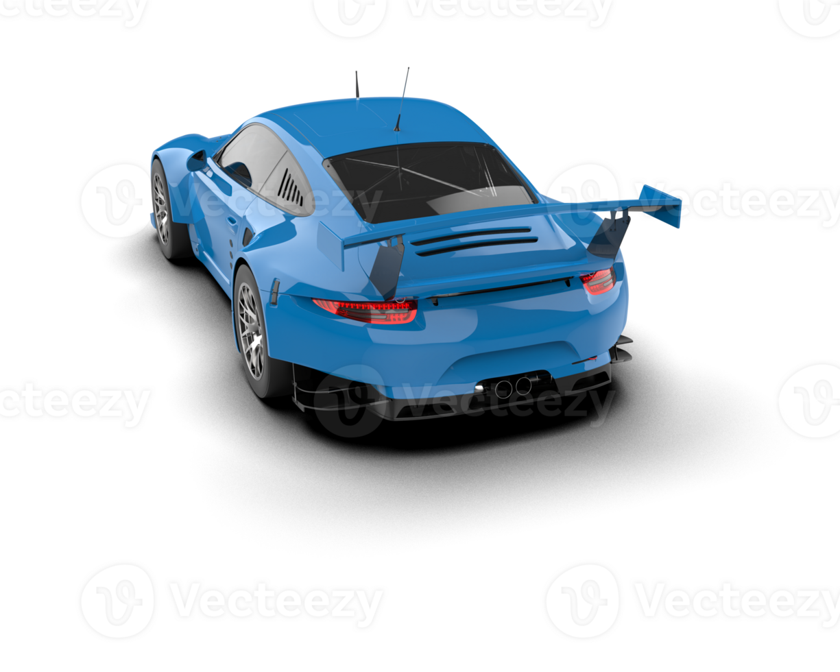 Realistic race car isolated on background. 3d rendering - illustration png