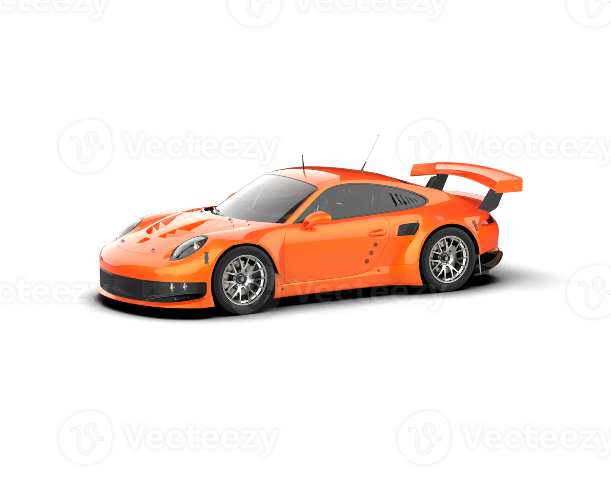 Realistic race car isolated on background. 3d rendering - illustration png