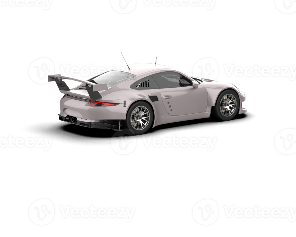 Realistic race car isolated on background. 3d rendering - illustration png