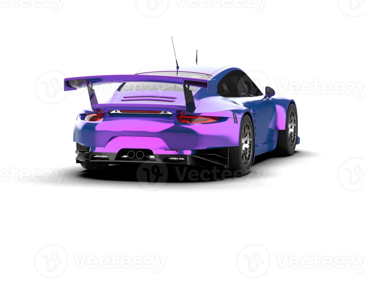 Realistic race car isolated on background. 3d rendering - illustration png