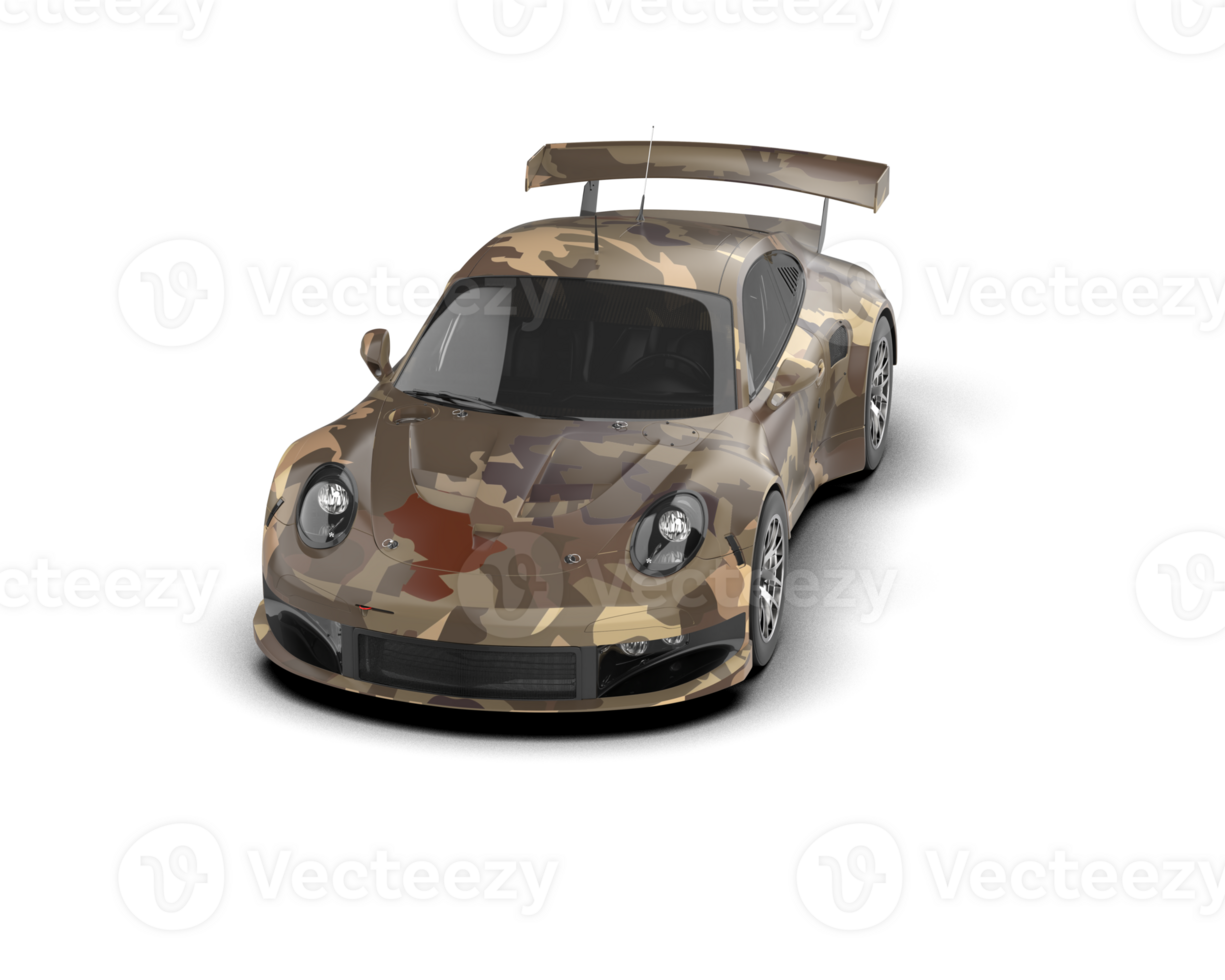 Realistic race car isolated on background. 3d rendering - illustration png