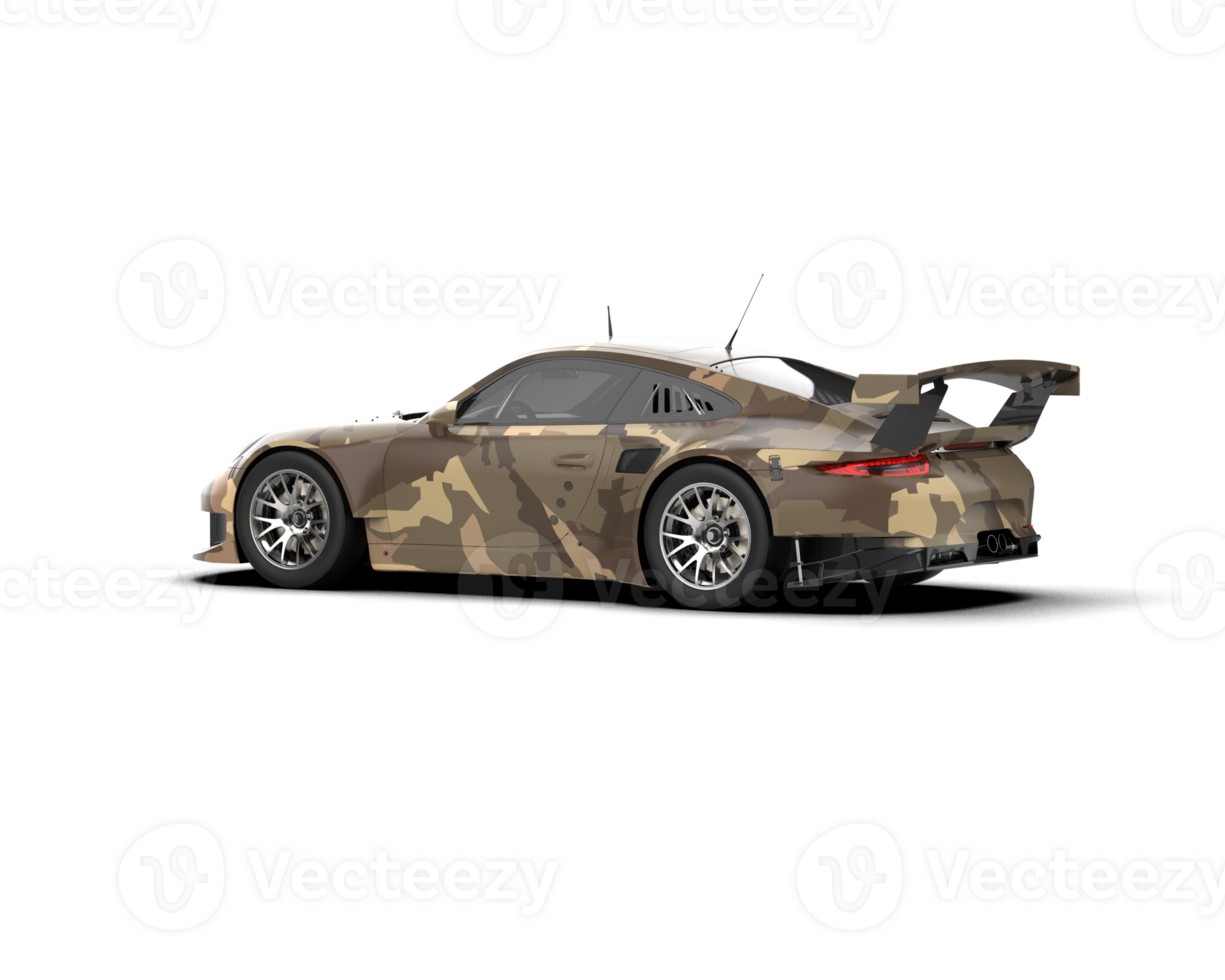Realistic race car isolated on background. 3d rendering - illustration png