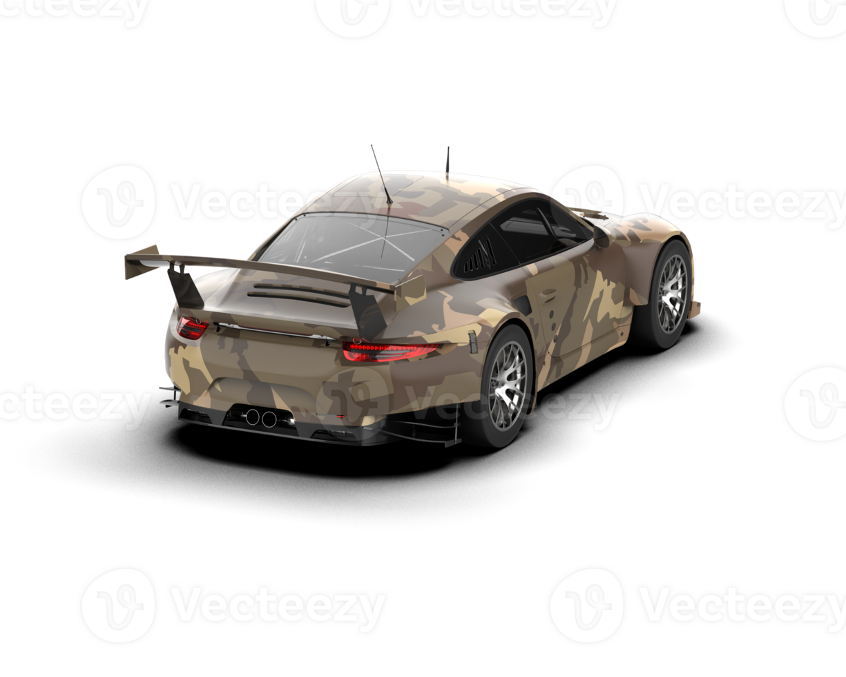 Realistic race car isolated on background. 3d rendering - illustration png
