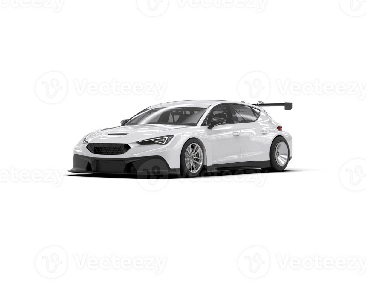 Realistic race car isolated on background. 3d rendering - illustration png