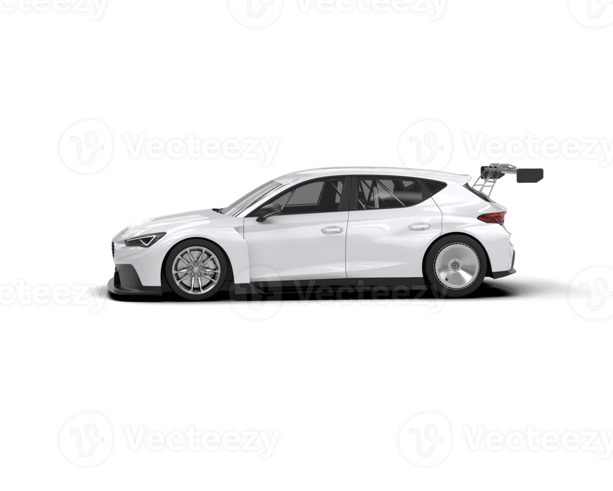 Realistic race car isolated on background. 3d rendering - illustration png