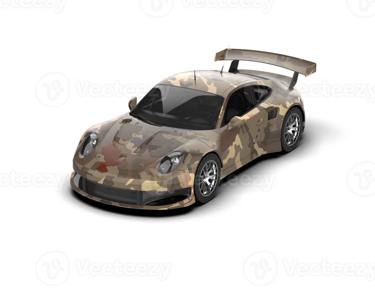Realistic race car isolated on background. 3d rendering - illustration png