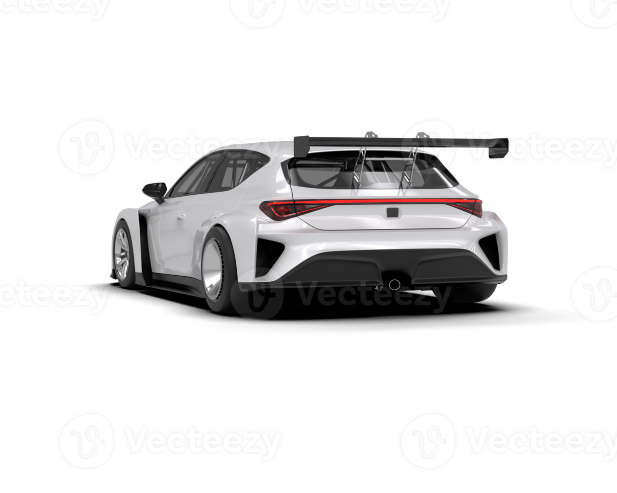 Realistic race car isolated on background. 3d rendering - illustration png