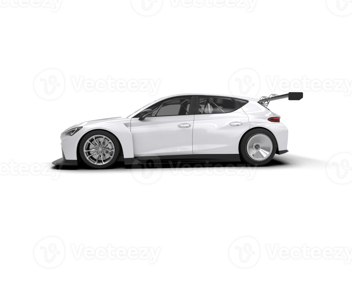 Realistic race car isolated on background. 3d rendering - illustration png